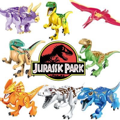 【Ready Stock】ใหม่ โมเดลตัวต่อเลโก้ รูปไดโนเสาร์ Jurassic World Triceratops Tyrannosaurus Rex Triceratops Velociraptor Styx ขนาดเล็ก สําหรับตกแต่งโต๊ะ