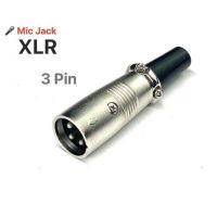 XLR 3Pin ขั้วทองเหลืองชุบเงิน Mic Jack Connect แจ๊คไมค์ สำหรับมือาชีพ ชุบเงิน Cannon XLR-3P