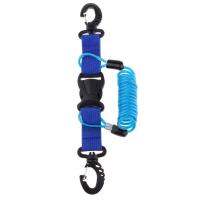 LazaraLifeดำน้ำCoil Lanyardดำน้ำดำน้ำScuba Dive Lanyard Anti-Lostฤดูใบไม้ผลิWebbing Dualคลิปดำน้ำกล้องไฟเชือกนิรภัยสายรัด