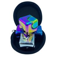 Magnetic Colorful Fidget Spinner Aluminum Alloy Square Decompression Fingertip Gyroscope Creative Children and Adults Gift Toys
