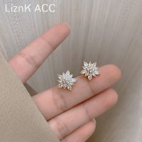 Original s925 Crystal Flower Stud Earrings for Women Summer Style Cold Style Unique Niche Design Earrings 2021 New Trendy