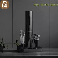 Youpin Circle Joy Automatic Red Wine Bottle Opener Round Wine Stopper Decanter Stainless Steel Electric Corkscrew Gift