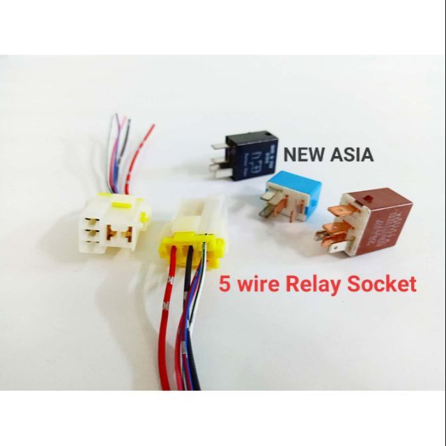 4 Or 5 Pin Relay Holder Socket Harness 5 Wire Relay Socket | Lazada