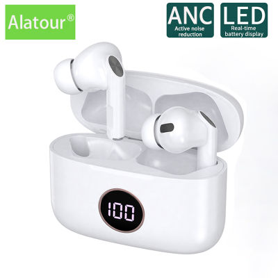 Alatour ANC active noise reduction Bluetooth Headset Sports earphone headphone Bluetooth 5.0 Charging Box Stereo Wireless