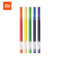 【❉HOT SALE❉】 miciweix Xiaomi 5Pcs/กล่อง Mijia Retro Retro สีปากกา Super ทนทาน0.5มม.จุดสีแดง/สีเขียว/สีเหลือง/สีฟ้า/สีม่วง Mi ปากกาวาดรูปเด็ก
