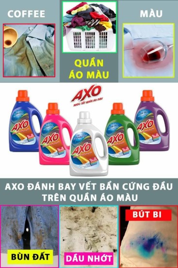 Nước tẩy màu axo can 5 lít - tặng thêm 1 chai nước giặt vel đậm đặc hương - ảnh sản phẩm 6