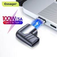 Essager 100W อะแดปเตอร์แม่เหล็ก USB Type C USB ตัวแปลงตัวผู้เป็น Type-C สำหรับ iPad MacBook Pro Huawei