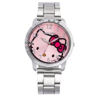 UTHAI C05 Watch For Women Korean Edition Casual Steel Band For Cute Cat Clock Kidss Girls Fashion Cartoon Quartz Wristwatches