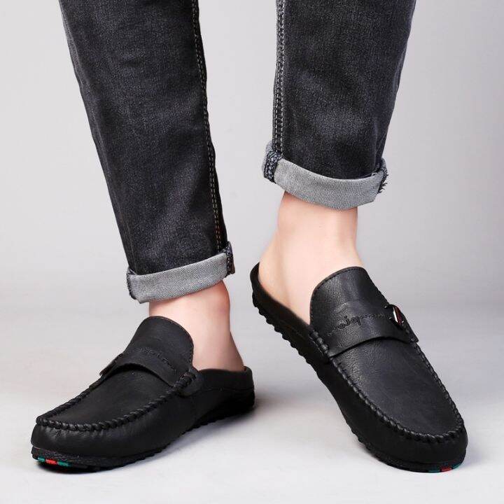 half-drag-leather-beanie-shoes-casual-loafers-shoes-loafers-mens-genuine-leather-shoes