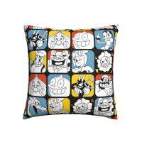 （ALL IN STOCK XZX）Bosses pillowcase double-sided printed pattern, gift home decoration pillowcase pattern cup head Cala Maria   (Double sided printing with free customization of patterns)