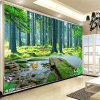 Custom Streams Woods Natural Scenery Mural Wallpaper 3d Living Room TV Background Wall Picture Wallpaper Home Decor