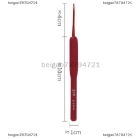 beigao78794721 1ชิ้นตะขอโครเชต์สีแดงซิลิโคนจับอลูมิเนียมเข็มถักมือถักโครเชต์งานฝีมือทอตะขอ2 2.5 3 3.5 4 4.5 5 5.5 6มม