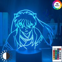 ▩ﺴ Manga Inuyasha Figure Led Night Light Lamp for Kids Bedroom Decoration Nightlight Color Changing Usb Table Lamp Gift for Child