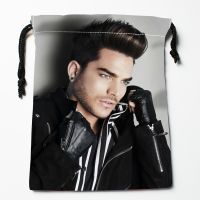 Adam Lambert Drawstring Bags HD Print 18X22CM New Arrival Soft Satin Fabric Resuable Storage Clothes Bag Shoes Bags 0519