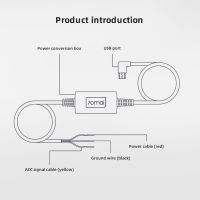 、‘】【； 70Mai Parking Surveillance Cable UP02 For 70Mai 4K A800S A500S D06 D07 Lite2 D10 M300 Hardwire Kit UP02 24H Parking Monitor