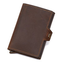 Name Engraving Leather Card Holder Wallets Rfid Cowhide Slim Mini Wallet Small Money Bag Male Coin Purse Men Brand Designer