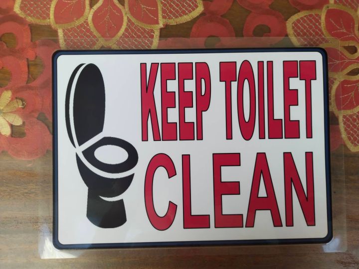 Keep Toilet Clean Signage Laminated Lazada Ph 0784