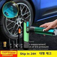 150psi 150W Mini Car Injector 2000Mah Inflatable Air Pump Handheld Wireless Tire Inflator Compressor Motor Accessories Bicycle Air Compressors  Inflat