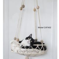 Big 40x120cm Cat Hammock Window Macrame Cute Pet Cat Beds Cat House Tent Kitten Cat Accessories with Cat Toys Collars Balls Beds