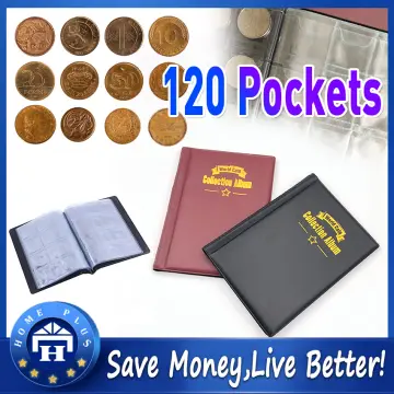 10 Pages 250 Pockets Commemorative Coin Book Medallions Badges