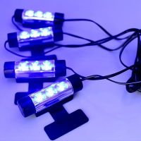 Car One with Four Atmosphere Lights Interior Decoration Foot LED Glowing Blue Light Car Accessories Decorative Lamps Strips