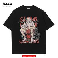 tshirt เสื้อยืดแขนสั้น ผ้าฝ้ายแท้ พิมพ์ลาย Slam Dunk Sakuragi Flower Road สําหรับผู้ชาย และผู้หญิง(S-5XL)