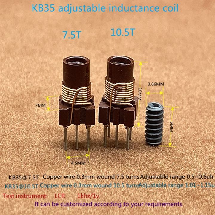 five-high-frequency-radio-plastic-skeleton-coils-adjustable-core-inductors