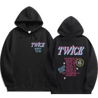 2023 NEWTWICE 5th World Tour READY TO BE Concert Hoodie ผู้ชายและผู้หญิง Pullover Plus ขนาดเกาหลีหลวมเสื้อคู่ Original แฟชั่น Street แฟชั่น