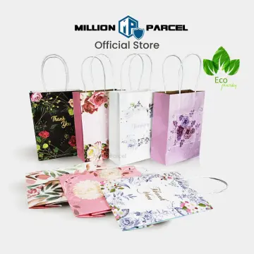 10pcs Thank You Gift Packaging Bags With Handle For Clothes