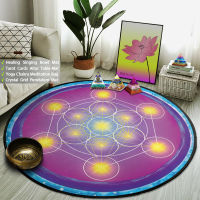 Metatron Hexagram Round Car Reiki Yoga Meditation Floor Mats Magic Circle Crystal Healing Pendulum Area Rug Boho Home Decor