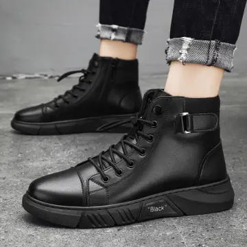 Mens hot sale black boots