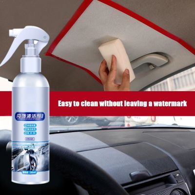 hot【DT】 Car Interior Cleaning Agent Ceiling Cleaner Leather Woven Fabric Water-free Roof Dash