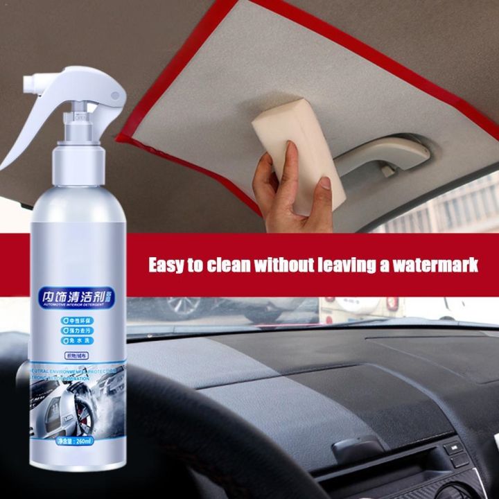 hot-dt-car-interior-cleaning-agent-ceiling-cleaner-leather-woven-fabric-water-free-roof-dash
