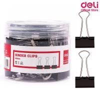 Deli 8565A Binder Clips 19 mm คลิปหนีบกระดาษขนาด 19 mm 40 ชิ้น ลวดเสียบกระดาษ คลิปเสียบกระดาษ คลิปหนีบกระดาษ อุปกรณ์สำนักงาน  เครื่องใช้สำนักงาน เครื่องใช้ออฟฟิศ