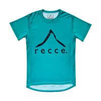 เสื้อปั่นจักรยานเสือภูเขาแขนสั้น Recce Aqua Green Short Sleeve Mountain Bike Jersey, Quick Dry Bullet Hole Air Cooling Technology.