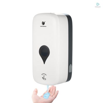 ◕ CHUANGDIAN Auto Infrared Soap Dispenser Wall Mounted Liquid Type Touchless 1000ml Automatic Soap Dispensers Hands Cleaning Machine Home Bathroom Kitchen Hotels Restaurants (White)