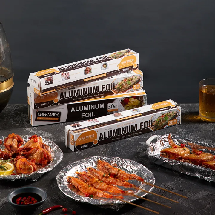 Learn to bake tin foil barbecue cooking cake at one time in kitchen