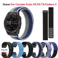 ✿◈ↂ Hot 26MM Nylon Watchband Strap For Garmin Fenix 7X 6X 5X Descent MK2i Tactix 7 Pro/Delta/Bravo/Enduro 2 Quick Release Wristband