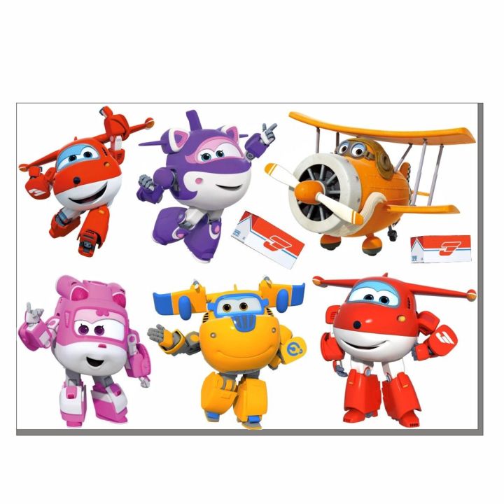 Super Wings Ledi Cartoon Stickers Cool Flying Environmental Protection ...