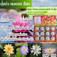 ปุ๋ยบัว ตราบัวทอง ขนาด 60 กรัม (12 เม็ด) สูตร 9-23-30 (N-P-K) ปุ๋ยใส่ไม้น้ำ ปุ๋ยใส่บัว ปุ๋ยเร่งสีดอกบัว สดใสกลีบดอกบัวแข็งแรง