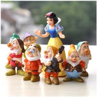 Disney 8Pcs/Set 3-8cm Princess Snow White And The Seven Dwarfs Action Figure Toys PVC Dolls Collection Toys For ChildrenS Gifts