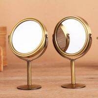 ✶ Bronze Metal Small Number Mirror Desktop Mirror Double-Sided Mirror Mirror Wholesale 1:2 Zoom Function