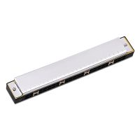 24-Hole Tremolo Harmonica Performance Competition Mouth Organ with Hard for KEY of C Beginners and Adults