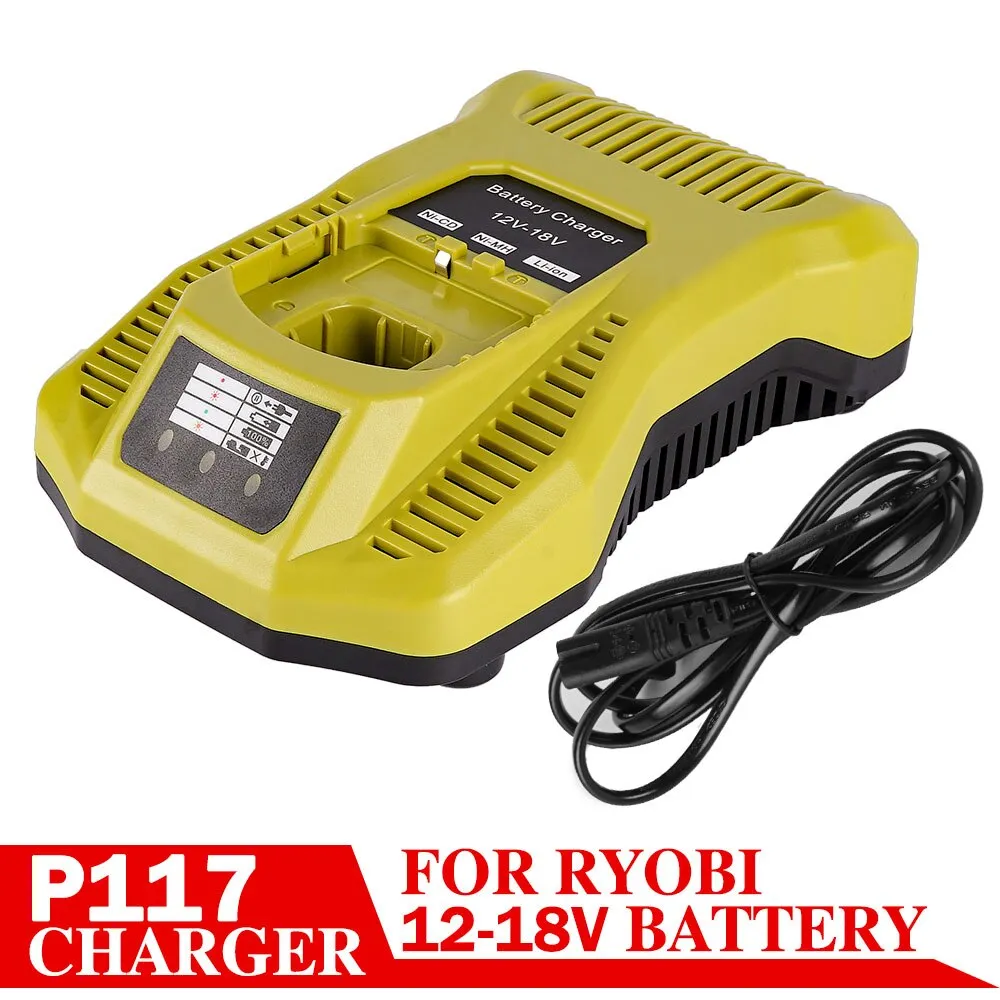 for Ryobi Battery P117 3A Li-ion And Ni-MH/NI-CD Rechargeable Battery  Charger for Ryobi 12-18V Battery P100 P103 P107 P108 BPL1820 BPP1820 EU  Plug | Lazada