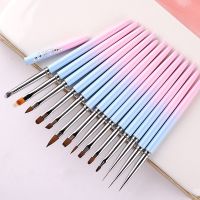 1Pc Nails Art Stripe Liner Brush 3D Tips Manicure Accesorios Pull Line Smudge Phototherapy Drawing Pen UV Gel Pen Painting Tool