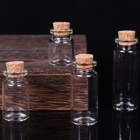 ；‘【；- 10Pcs Mini Small Glass Bottles With Clear Cork Stopper Jars Tiny Wedding Vials Message Favor Containers Jewelry 10/15/20/25/30Ml