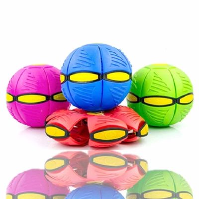 LIAND ของเล่นในสวนลูกบอลต่อต้านความเครียดของเล่นกลางแจ้งลูกบอลเด้งดึ๋งลูกบอลลอยได้ของเล่นฝึกฝนกับไฟ LED ลูกบอลจานบินของเล่นจานบิน UFO แบนโยนมายากลยูเอฟโอ