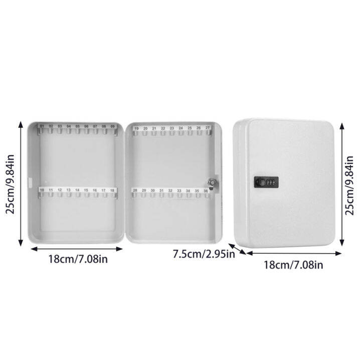 ตู้กุญแจแบบรหัสพวงกุญแจมีดพับ36-48คีย์กล่องล็อครักษาความปลอดภัยดิจิตอลติดผนัง