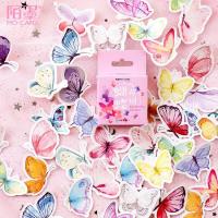 45pcs/pack Lovely Butterfly Label Stickers Set Decorative Stationery Craft Stickers Scrapbooking Diy Diary Album Stick Label Stickers