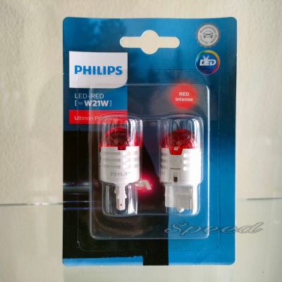 Philips หลอดไฟท้าย ไฟเบรค Ultinon LED Pro3000 T20 W21 (สีแดง) แท้ 100% รับประกัน 1 ปี